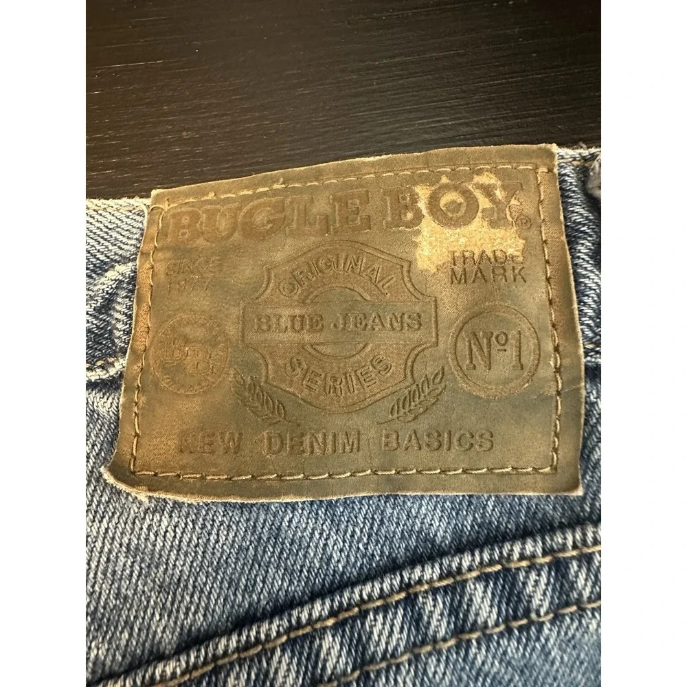 *Vintage Bugle Boy 760 Jean Shorts Mens 36 Blue‎ Lightwash Denim Classic Dad 10
